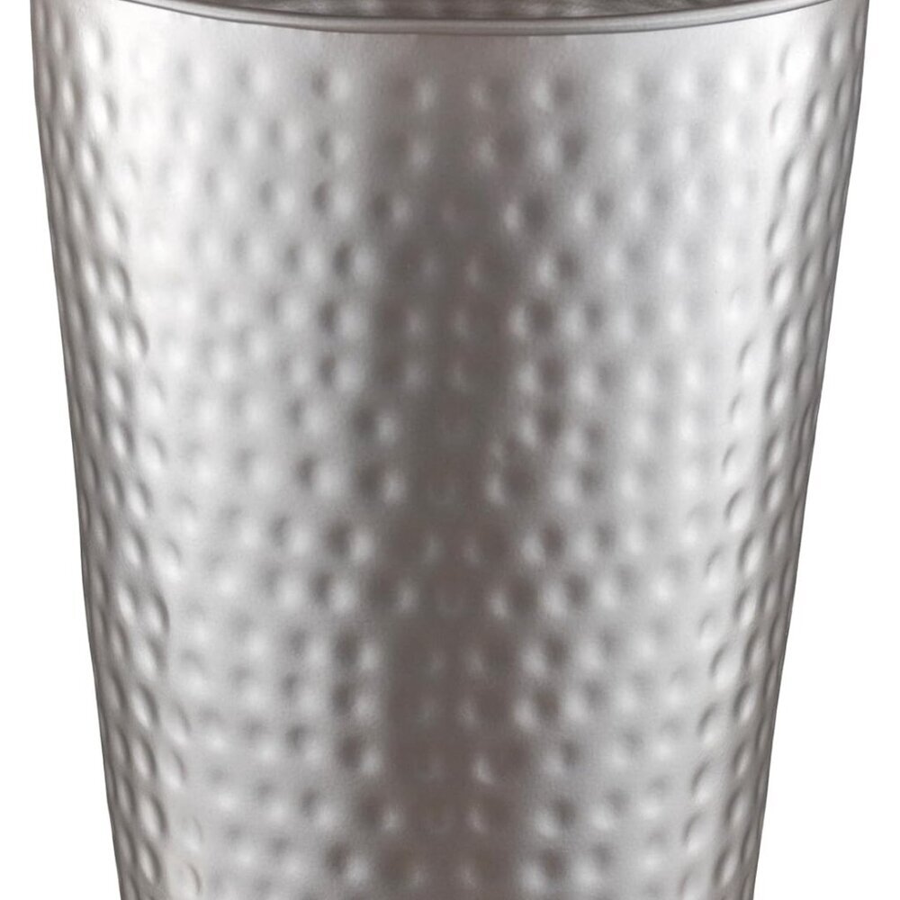 Elegant 1.8-Gallon Pewter Wastebasket - Perfect for Bedrooms & Bathrooms